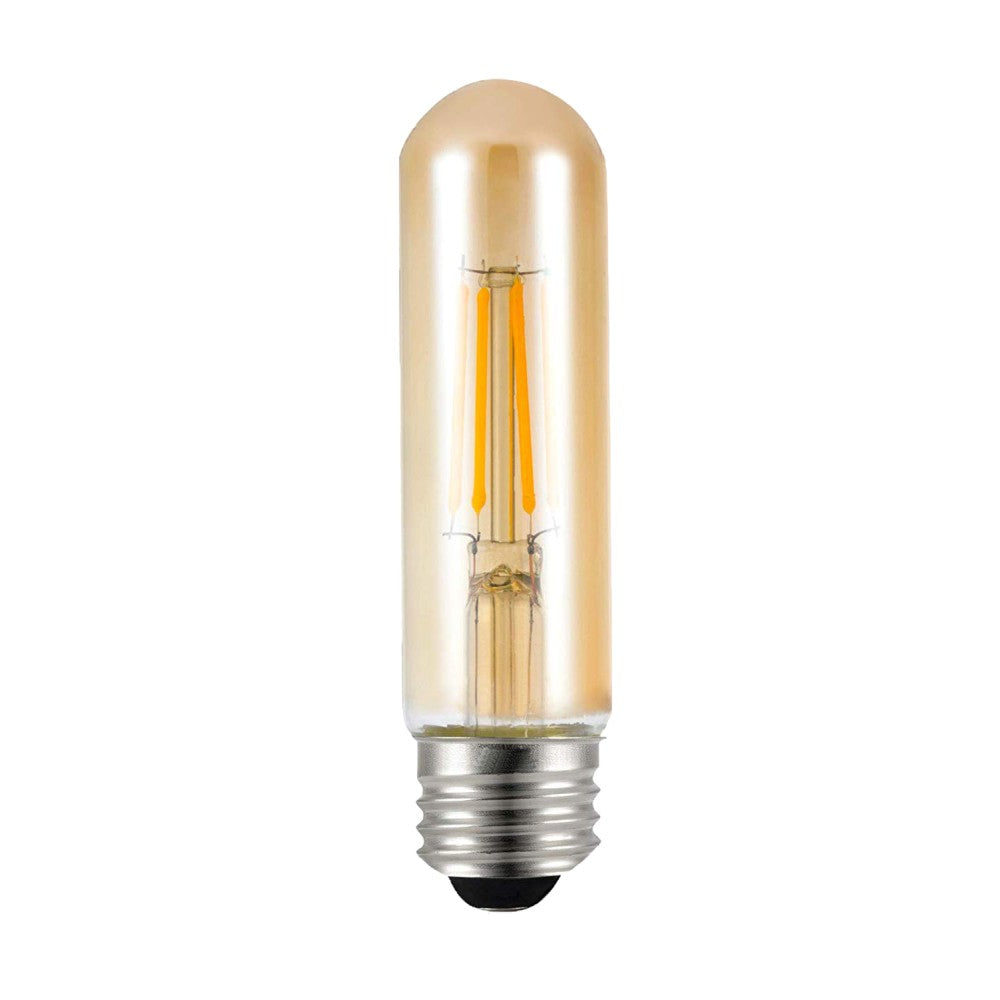 Borostyánsárga LED izzólámpa E27/4W/480LM/2500K T30x126