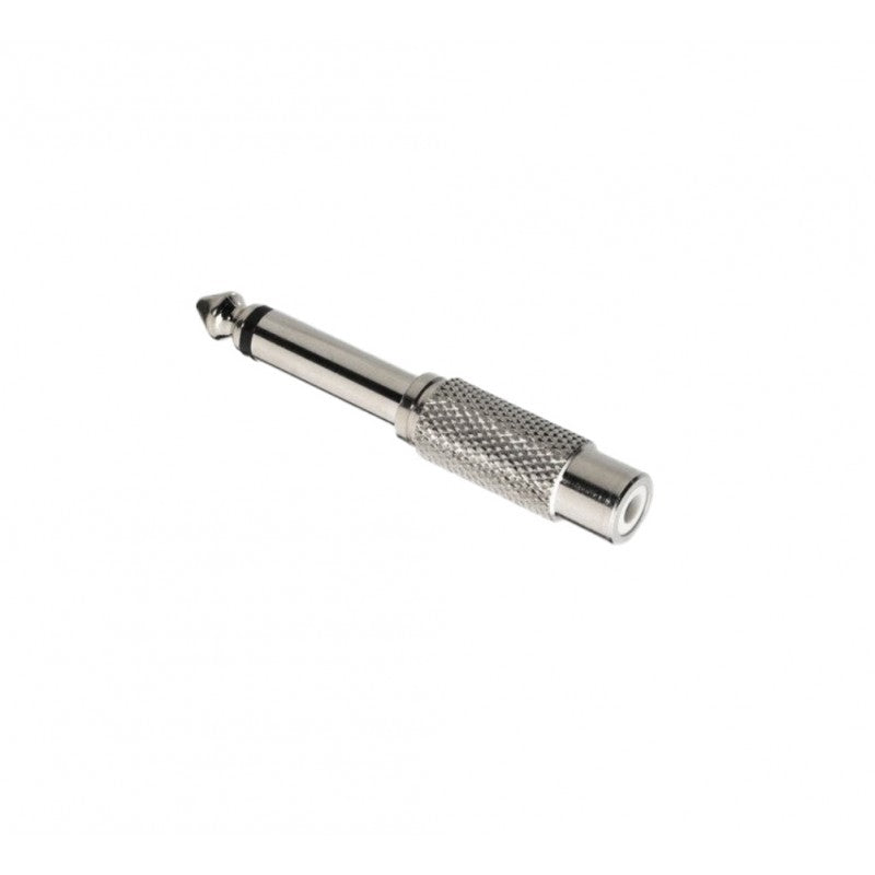 Adaptor Jack 6,3mm MO la RCA Mama, Metalic