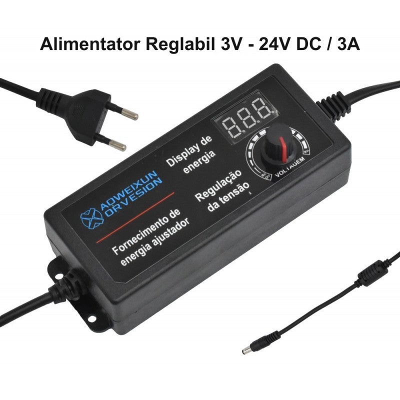 Állítható tápegység 3V-24V DC / 3A