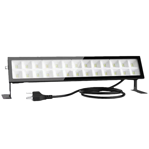 LED projektor hideg led fénnyel, beltéri/kültéri, vízálló, 48 W, fekete