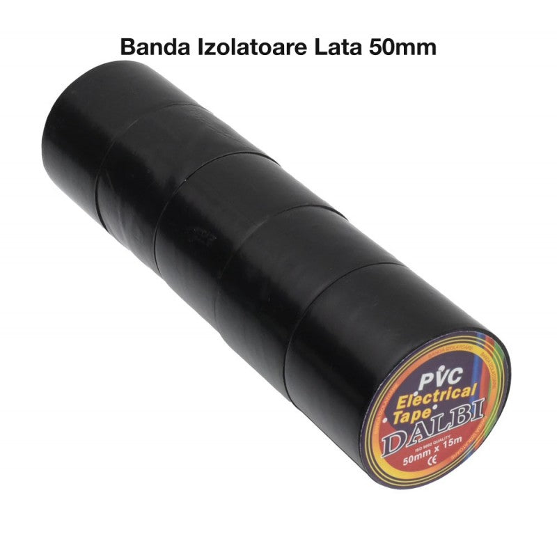 Banda Izolatoare Neagra din Pvc 15m x 50mm - Frize