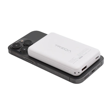Baterie Externa 5000mAh, Power Bank Slim - Magnetic Wireless 15W, Usb / TR-966 / Alb