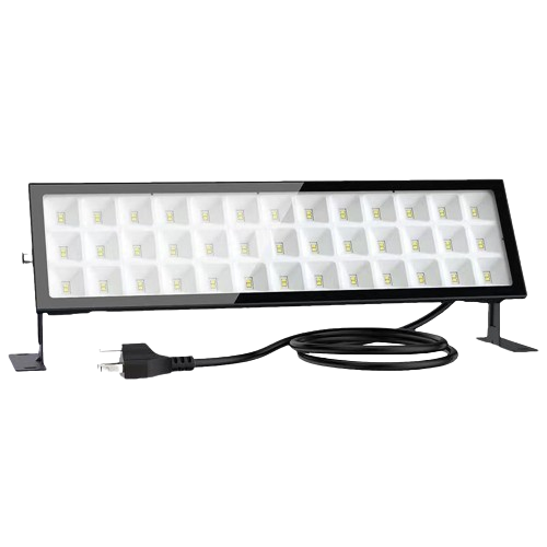 LED projektor hideg led fénnyel, beltéri/kültéri, vízálló, 72 W, fekete