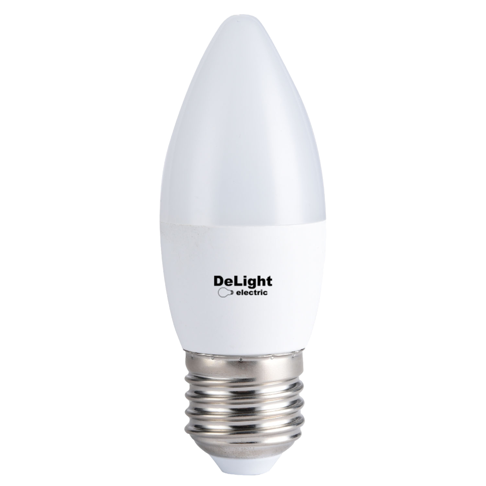 Led Candle Bulb E27, modell C37, 6W=50W, 6400K, hideg fény