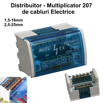 Elektromos elosztó blokk 207 - 125A / 500V 1,5-16mm / 2,5-25mm