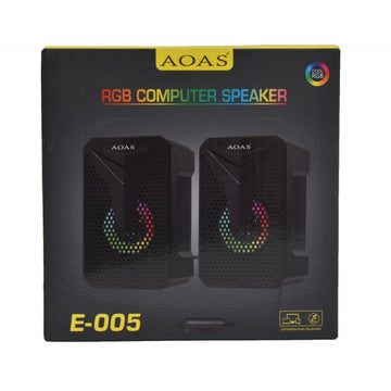 Számítógépes hangszórók RGB LED-ekkel és USB E-005-tel
