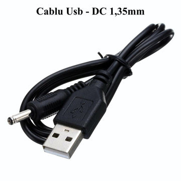 Tápkábel USB dugasz DC dugó 1,35 mm/0,6 m 