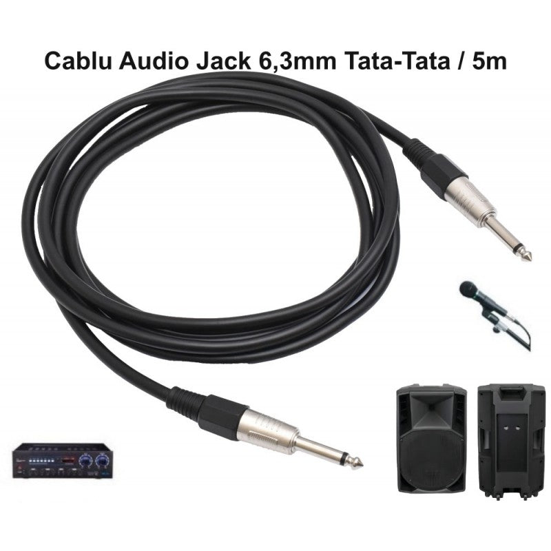 Cablu Audio Jack 6,3mm Tata-Tata/5m