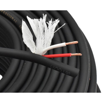 Cablul Audio Profesional Rotund 2x2,5mm² cu Împletitură din Bumbac – Cablu de 100m pentru Conexiuni Audio de Înaltă Calitate