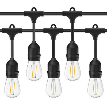 Ghirlandă Luminoasă Interconectabilă E27 cu Pendule, 10m, IP65 – Iluminare Externă pentru Terase, Grădini sau Evenimente