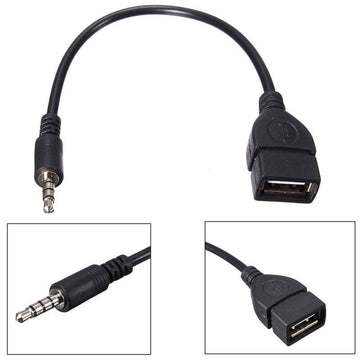 Kábel OTG Jack 3,5 mm - USB csatlakozó, 20 cm 