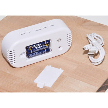 Tükör digitális óra 6506 lila LED-del