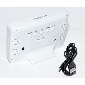 Ceas Electronic LCD Alb GH-2000WJ – Afișaj Clar pentru Birou, Activități Sportive sau Utilizare Cotidiană