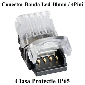 Led & RGB szalagcsatlakozó 10 mm/4 tűs - 4 vezeték