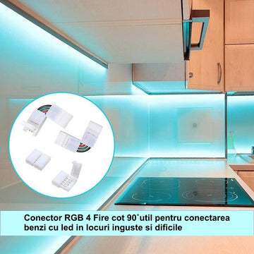 Csatlakozó könyök 90˚ RGB Strip 4 vezeték