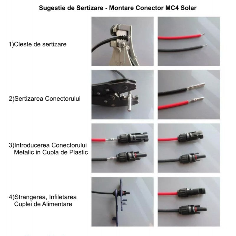 Conector MC4 de Sistem Solar Fotovoltaic-Kit 10 Set F/M - Frize