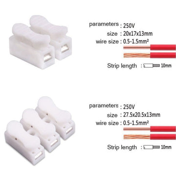 Gyorscsatlakozó CH-202 Fehér, 100db/Szett
