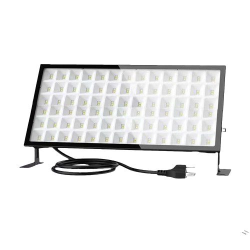 LED projektor hideg led fénnyel, beltéri/kültéri, vízálló, 145 W, fekete