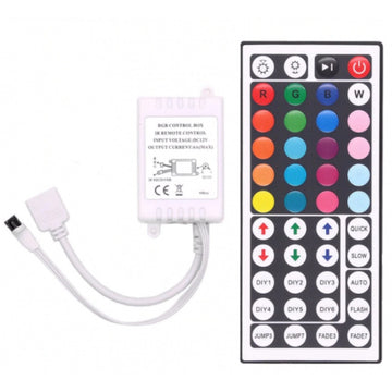 Controller Banda LED RGB 12V 72W cu Telecomandă IR 44 Taste – Control Personalizat pentru Iluminat Decorativ