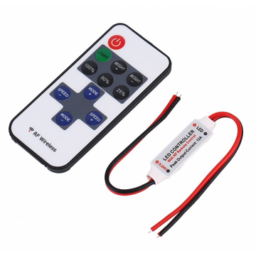 Mini Variator de Intensitate pentru Bandă LED 12V 72W cu Telecomandă RF – Control Wireless al Luminii pentru Spații de Locuit și Comerciale