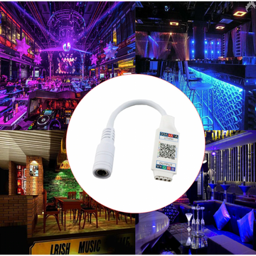 Mini Controller Bluetooth pentru Banda LED RGB 12V, 72W, 6A – Control Wireless pentru Iluminat Ambient în Locuințe sau Spații Comerciale