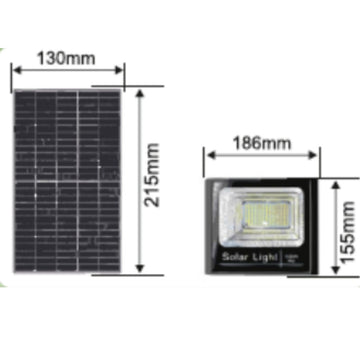 Proiector LED cu Panou Solar Monocristalin 25W 6500K cu Telecomandă - Iluminare Externă pentru Grădină, Terasă sau Spații Exterioare