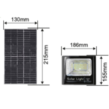 Proiector Solar Monocristalin 50W cu Telecomandă – Iluminare LED 6500K pentru Grădină, Terasă sau Spații Exterioare