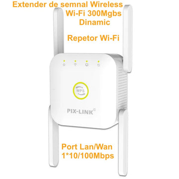 Extender Wireless N 4 antennával, 1200 Mbps, Pix-Link WPS/WR24Q