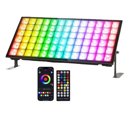Smart RGBCW LED projektor, Alkalmazás, Beltéri/Kültéri, Vízálló, Internetes telefon vezérlés, Távirányító, Fény programozási mód, 145W, Fekete