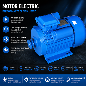 Motor Electric 4kW 3000rpm pentru Aplicatii Industriale – Eficiență Ridicată și Performanță Stabilă