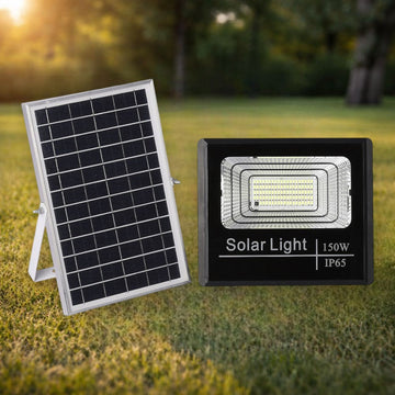 Proiector LED cu Panou Solar Monocristalin, Telecomandă Inclusă