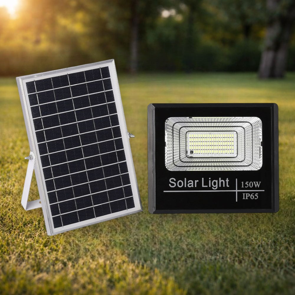 Proiector LED cu Panou Solar Monocristalin, Telecomandă Inclusă