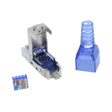 Mufa RJ45 CAT 7 S/FTP Metalică Albastru, Fără Sertizare