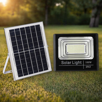Proiector LED Cu Panou Solar Monocristalin, Telecomandă Inclusă
