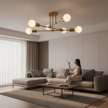 Lustră Astra Cupru, 6xE27, 42W, 700x200mm