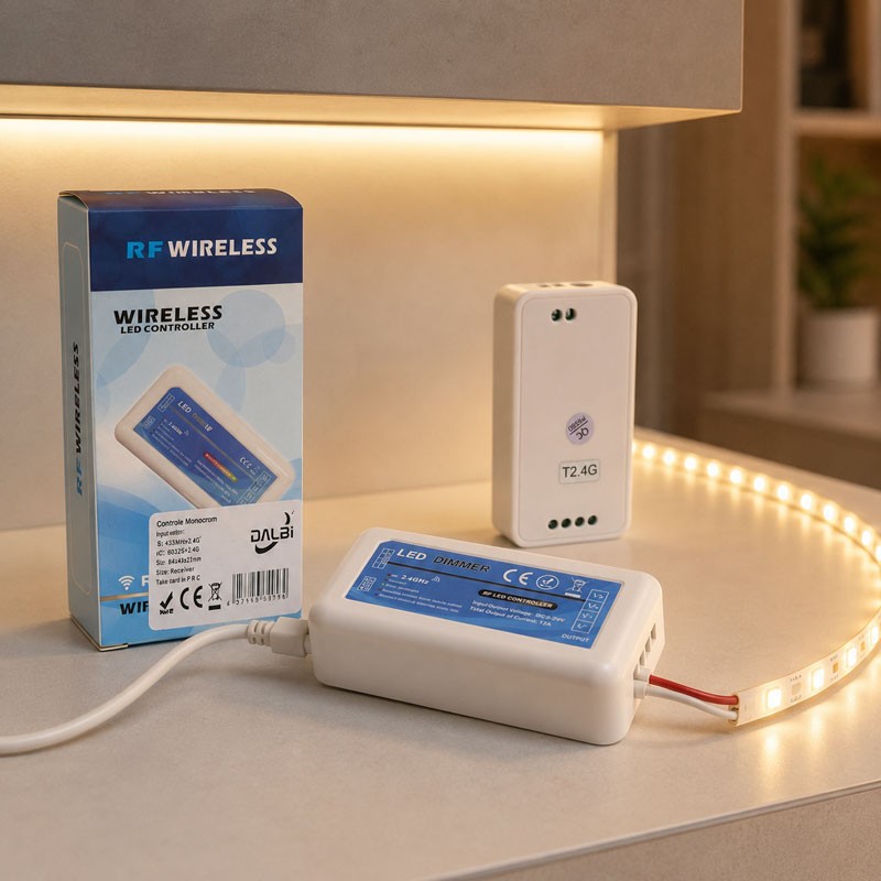 Dimmer LED Wireless RF 2.4G 12V-24V, Pentru Banda LED Monocolor DALBI