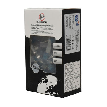 Mufa RJ45 S/FTP CAT 7 Albastru, Ecranare Metalică, 50 Buc/Set