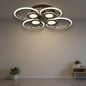 Lustră LED Juno, 96W, 8 Brațe, 3 Culori, Telecomandă IR