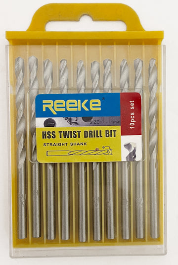 Set Burghie Metalice 6.5mm - 10 Bucăți pentru Găurire Preciză în Lemn, Metal și Plastic