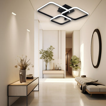 Lustră LED Living, 80W, 3 Brațe, 3 Temperaturi Culoare, Telecomandă IR, 580x150mm