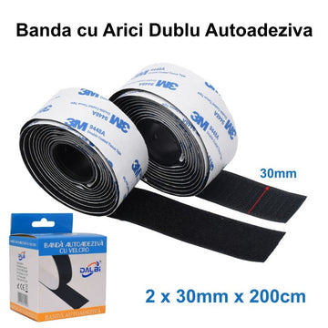 Bandă Dublă Autoadezivă cu Arici 3m x 20cm – Soluție Versatilă pentru Fixare și Organizare în Casă sau Birou