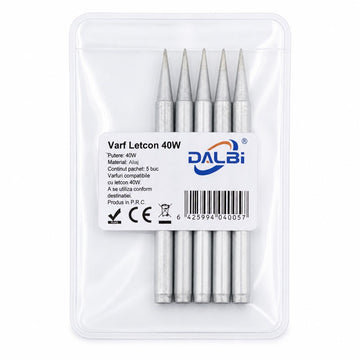 Set 5 Bucăți Vârfuri Letcon Electric 40W, 4.4mm x 67.4mm