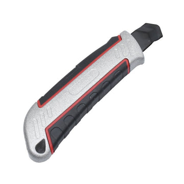 Cutter Profesional din Aluminiu 18mm cu Lamă Neagră – Unelte de Tăiere Precise pentru Birou, Ateliere sau Lucrări de Crafting