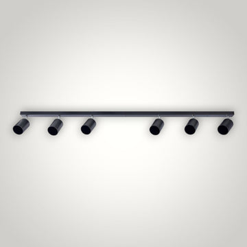 Spot Liniar Reglabil Negru, 6 x GU10, 1180 mm