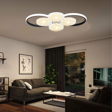 Lustră LED Edera 6 Cercuri, 83W, 7700lm, 3000K-6500K, 580x375x75mm