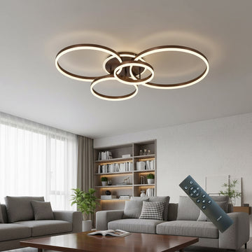 Lustră LED Dione, 176W, 8000lm, 3000K-6500K, Telecomandă, 300+400+500+600mm