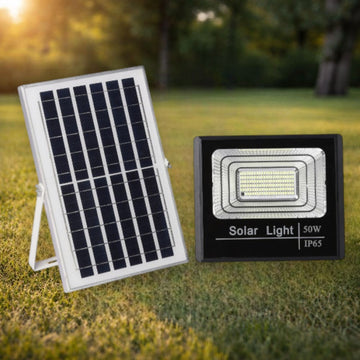 Proiector LED cu Panou Solar Monocristalin, Telecomandă Inclusă