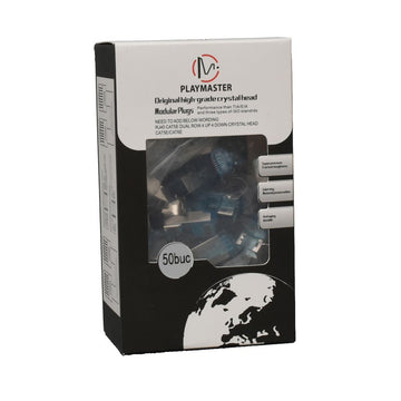 Mufa RJ45 S/FTP CAT 7 Albastru, Ecranare Metalică, 50 Buc/Set