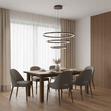 Lustră LED Callisto, 158W, 5100lm, CCT 3000K-6500K, Telecomandă, 400mm x 600mm x 800mm