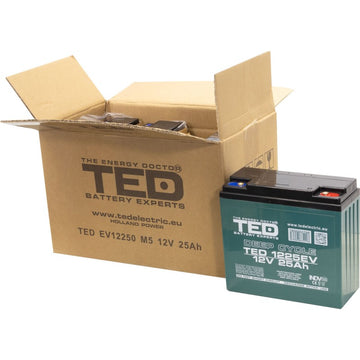 Acumulator 12V 25Ah Deep Cycle Plumb-Acid, Scutere Electrice, UPS, Aplicații Industriale